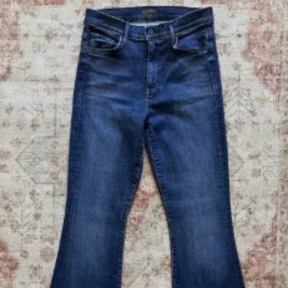 Mother The Weekender Fray Mint Condition Denim Jeans Size 27 Stretch Flare - Picture 1 of 8